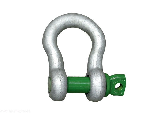 Bow Shackle WLL. 12T / MBL 72T Green Pin G-4161 - WebShop